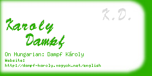 karoly dampf business card